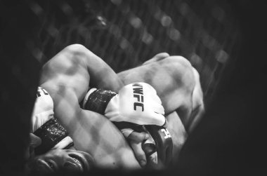 Kiev, Ukrayna - 02 Mart 2019: Ivan Dzyabenko mma savaşçıları incir