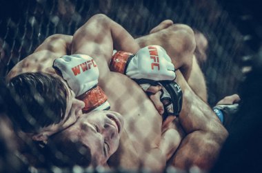 Kiev, Ukrayna - 02 Mart 2019: Ivan Dzyabenko mma savaşçıları incir