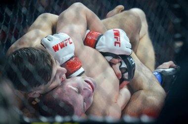 Kiev, Ukrayna - 02 Mart 2019: Ivan Dzyabenko mma savaşçıları incir