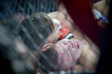 Kiev, Ukrayna - 02 Mart 2019: Ivan Dzyabenko mma savaşçıları incir