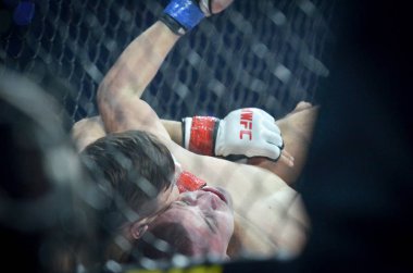 Kiev, Ukrayna - 02 Mart 2019: Ivan Dzyabenko mma savaşçıları incir
