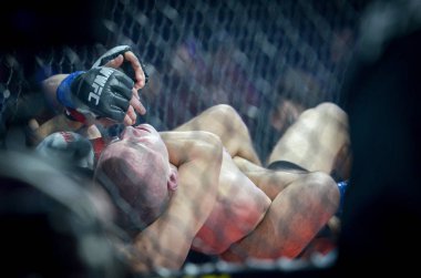 Kiev, Ukrayna - 02 Mart 2019: Ivan Dzyabenko mma savaşçıları incir