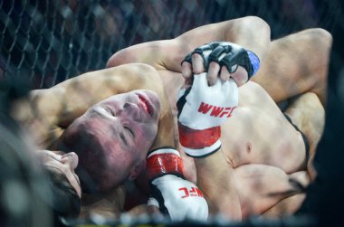 Kiev, Ukrayna - 02 Mart 2019: Ivan Dzyabenko mma savaşçıları incir