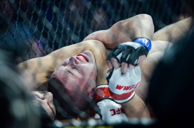 Kiev, Ukrayna - 02 Mart 2019: Ivan Dzyabenko mma savaşçıları incir