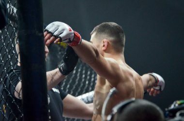 Kiev, Ukrayna - 02 Mart 2019: Grozdev Nikolay mma savaşçıları ent