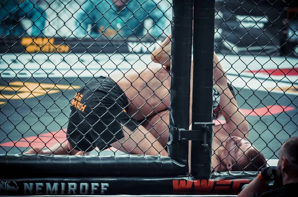 Kiev, Ukraina-mars 02, 2019: Bogdan kudelya MMA fighters kämpar — Stockfoto