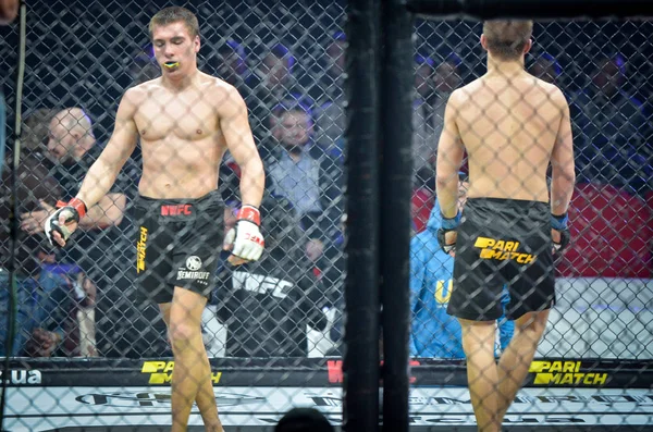 Kiev, Ukrayna - 02 Mart 2019: Bogdan Kudelya mma savaşçıları figh