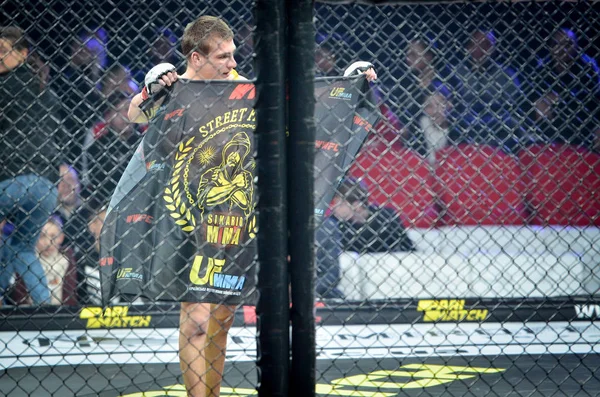 Kiev, Ukrayna - 02 Mart 2019: Bogdan Kudelya savaşçıları Sırasında W