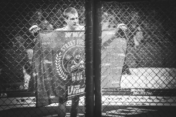 Kiev, Ukrayna - 02 Mart 2019: Bogdan Kudelya savaşçıları Sırasında W