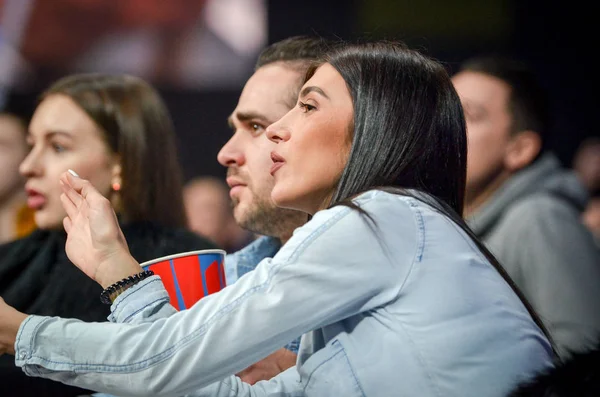 Kiev, Ukrayna - 02 Mart 2019: Wwfc 1 sırasında konuklar ve izleyiciler