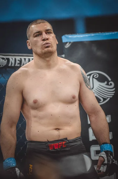 Kijów, Ukraina-02 marca 2019: Stanislav khmilkovsky MMA wojowniczką — Zdjęcie stockowe