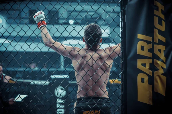 Kiev, Ukraina-mars 02, 2019: Artem misak MMA fighters satt — Stockfoto