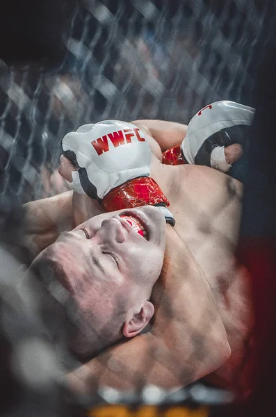 Kijev, Ukrajna-március 02, 2019: Ivan Dzyabenko MMA harcosok füge — Stock Fotó