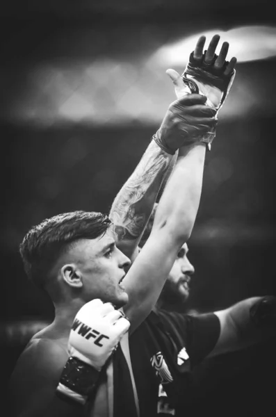 Kijów, Ukraina-marzec 02, 2019: Artem Misak MMA bojowników wygrać — Zdjęcie stockowe