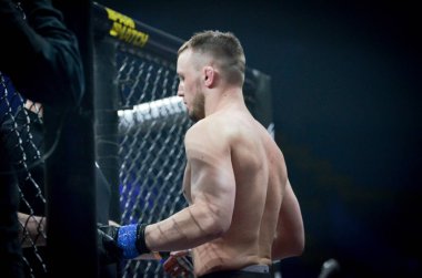 Kiev, Ukrayna - 02 Mart 2019: Lazarevich Eduard mma fighters e