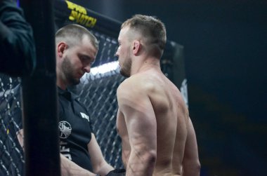 Kiev, Ukrayna - 02 Mart 2019: Lazarevich Eduard mma fighters e