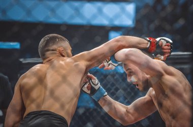 Kiev, Ukrayna - 02 Mart 2019: Lazarevich Eduard mma savaşçıları 