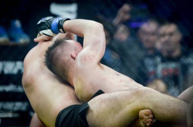 Kiev, Ukrayna - 02 Mart 2019: Lazarevich Eduard mma savaşçıları 