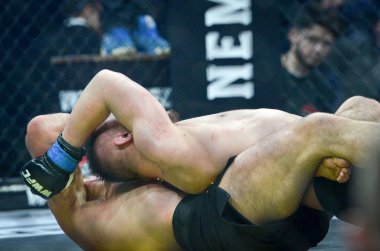 Kiev, Ukrayna - 02 Mart 2019: Lazarevich Eduard mma savaşçıları 