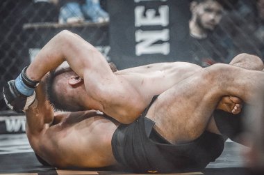 Kiev, Ukrayna - 02 Mart 2019: Lazarevich Eduard mma savaşçıları 