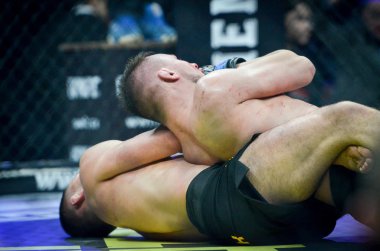 Kiev, Ukrayna - 02 Mart 2019: Lazarevich Eduard mma savaşçıları 