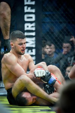Kiev, Ukrayna - 02 Mart 2019: Lazarevich Eduard mma savaşçıları 