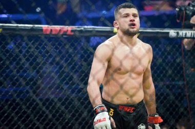 Kiev, Ukrayna - 02 Mart 2019: Grozdev Nikolay mma savaşçıları kazandı