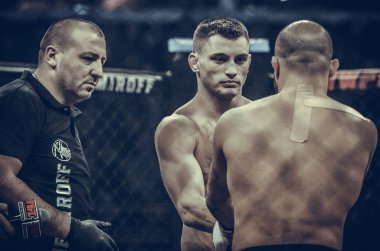 Kiev, Ukrayna - 02 Mart 2019: Azizov Gasan mma savaşçıları figh
