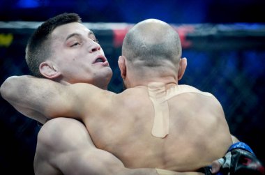 Kiev, Ukrayna - 02 Mart 2019: Azizov Gasan mma savaşçıları figh