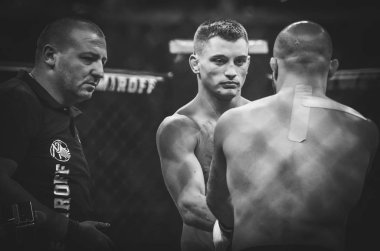 Kiev, Ukrayna - 02 Mart 2019: Azizov Gasan mma savaşçıları figh