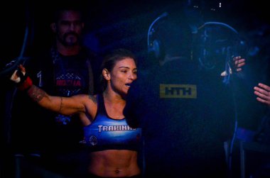 Kiev, Ukrayna - 02 Mart 2019: Edna Oliveira mma kız savaşçılar 