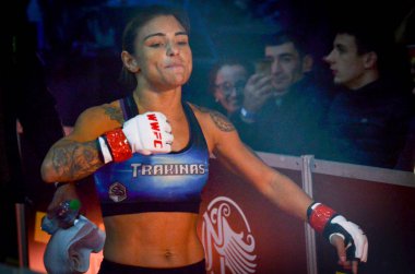 Kiev, Ukrayna - 02 Mart 2019: Edna Oliveira mma kız savaşçılar 