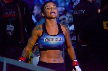 Kiev, Ukrayna - 02 Mart 2019: Edna Oliveira mma kız savaşçılar 