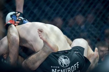 Kiev, Ukrayna - 02 Mart 2019: Azizov Gasan mma savaşçıları figh
