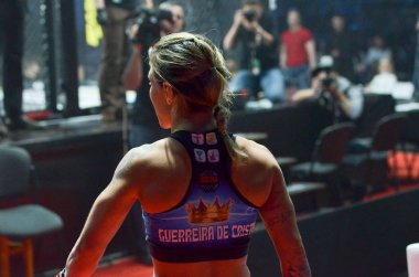 Kiev, Ukrayna - 02 Mart 2019: Edna Oliveira mma kız savaşçılar 