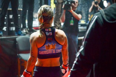 Kiev, Ukrayna - 02 Mart 2019: Edna Oliveira mma kız savaşçılar 
