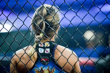 Kiev, Ukrayna - 02 Mart 2019: Edna Oliveira mma kız savaşçılar 