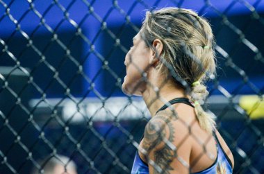 Kiev, Ukrayna - 02 Mart 2019: Edna Oliveira mma kız savaşçılar 