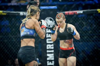 Kiev, Ukrayna - 02 Mart 2019: Svetlana Gotsyk mma kız fighte