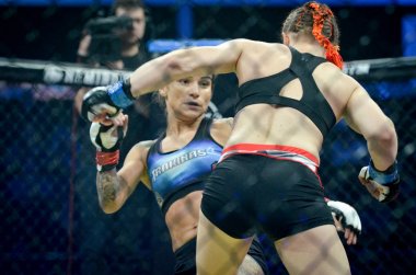 Kiev, Ukrayna - 02 Mart 2019: Svetlana Gotsyk mma kız fighte