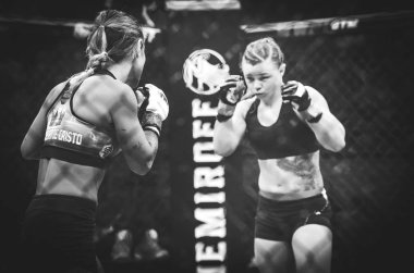 Kiev, Ukrayna - 02 Mart 2019: Svetlana Gotsyk mma kız fighte