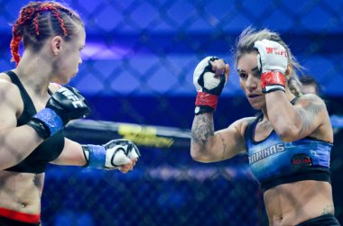 Kiev, Ukrayna - 02 Mart 2019: Svetlana Gotsyk mma kız fighte