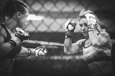 Kiev, Ukrayna - 02 Mart 2019: Svetlana Gotsyk mma kız fighte