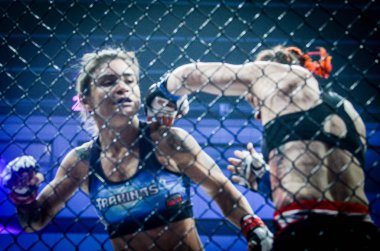 Kiev, Ukrayna - 02 Mart 2019: Svetlana Gotsyk mma kız fighte