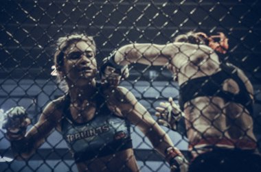 Kiev, Ukrayna - 02 Mart 2019: Svetlana Gotsyk mma kız fighte