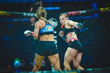 Kiev, Ukrayna - 02 Mart 2019: Svetlana Gotsyk mma kız fighte