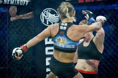 Kiev, Ukrayna - 02 Mart 2019: Svetlana Gotsyk mma kız fighte