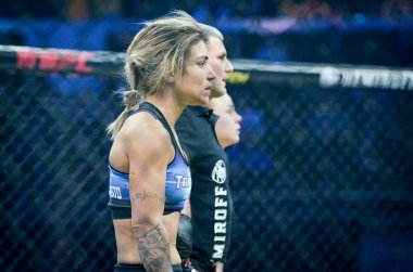 Kiev, Ukrayna - 02 Mart 2019: Svetlana Gotsyk mma kız fighte