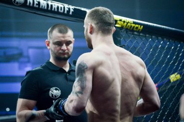 Kiev, Ukrayna - 02 Mart 2019: Mikhail Odintsov mma savaşçıları tr