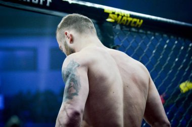 Kiev, Ukrayna - 02 Mart 2019: Mikhail Odintsov mma savaşçıları tr